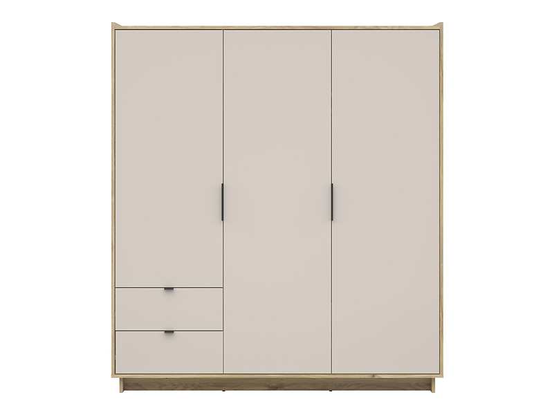 Szafa trzydrzwiowa Dalva 180 cm z 2 szufladami dąb mauvella/kashmir