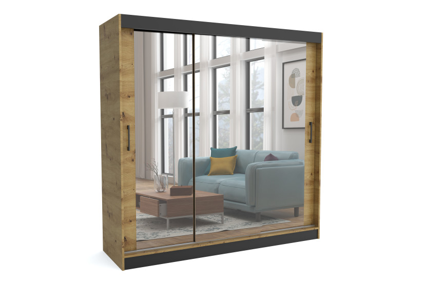 Szafa garderoba przesuwna WINDSOR 200 DAVID CZARNY