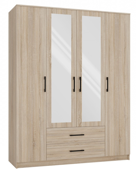 Szafa Romana 160 lustro 2 szuflady 160cm dąb sonoma