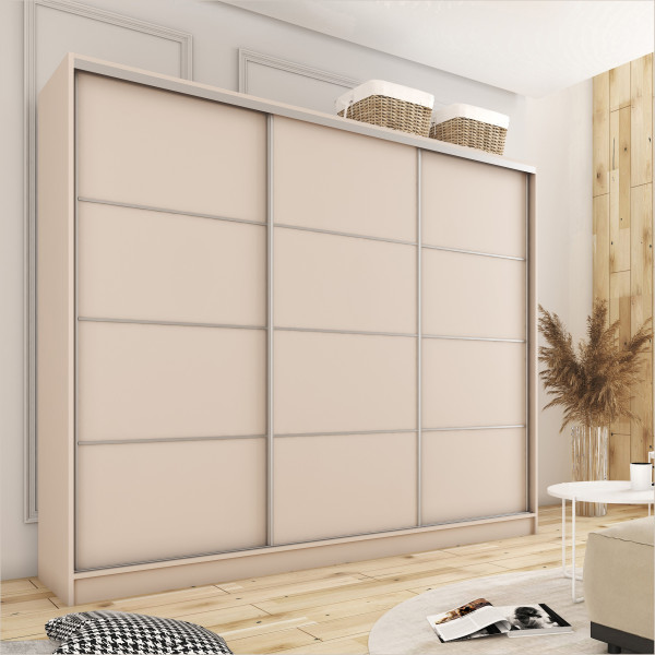 Szafa przesuwna 280 cm TOP grafit