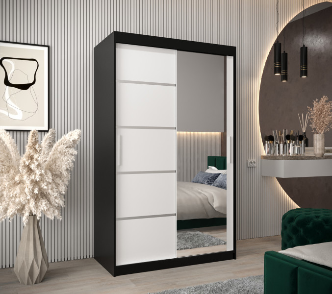 Szafa przesuwna Garderoba Verona 2 120 biały + biały