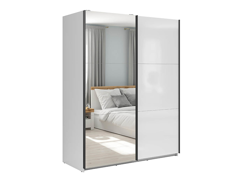 Szafa przesuwna Tetrix 153 cm z lustrem dąb wotan