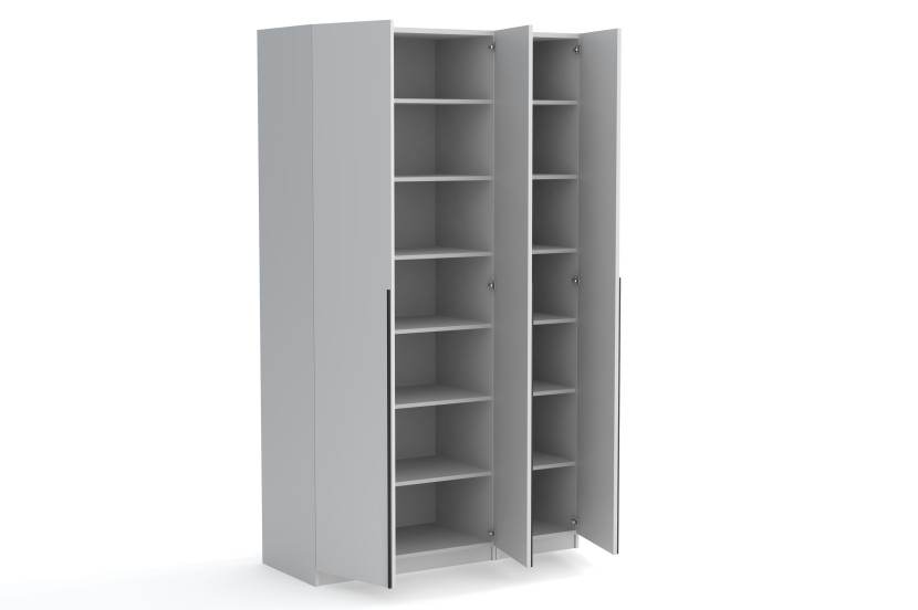 Szafa trzydrzwiowa Bristol 135cm Czarny złote uchwyty