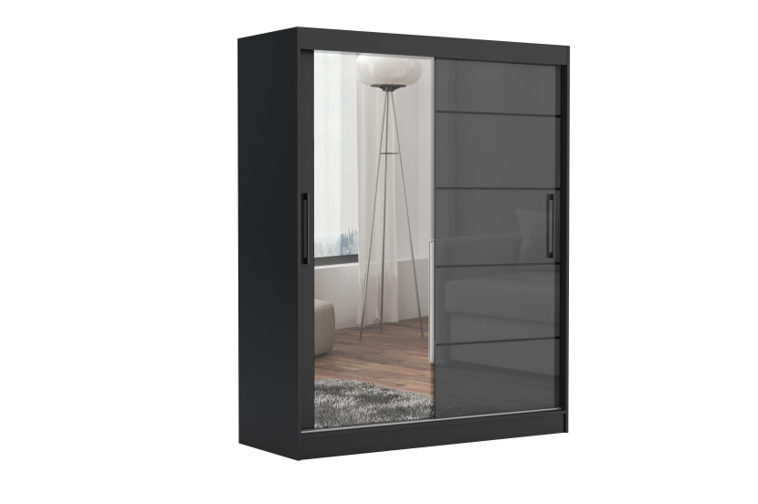 Szafa przesuwna CHELSEA 235 cm Garderoba Kamienny/Kaszmir