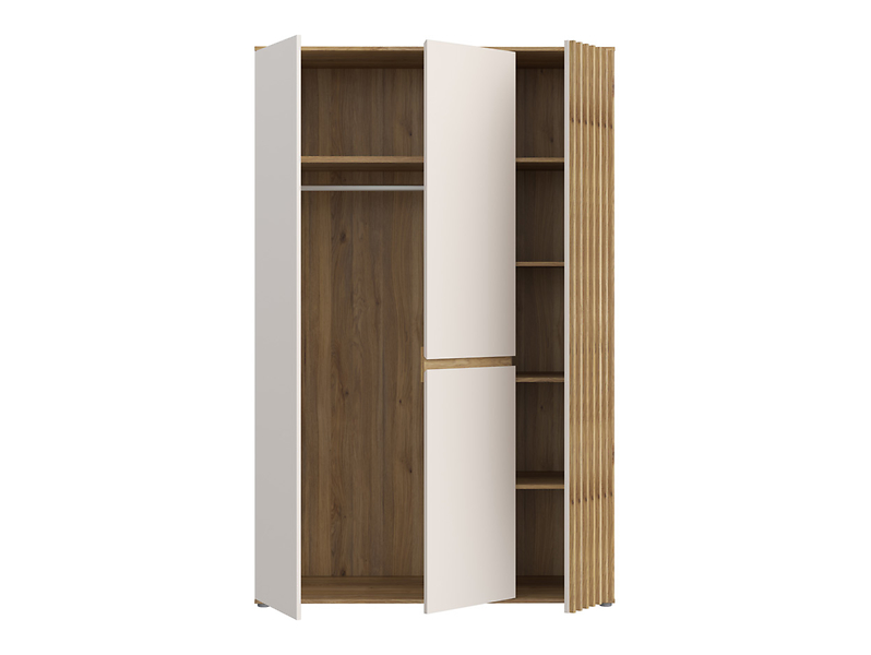 Szafa trzydrzwiowa Eliston 128 cm dąb mauvella/sand