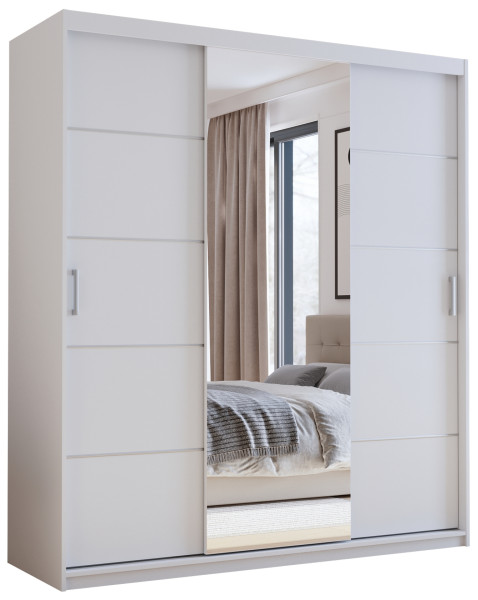 Szafa przesuwna z lustrem 200 cm HOT dąb sonoma