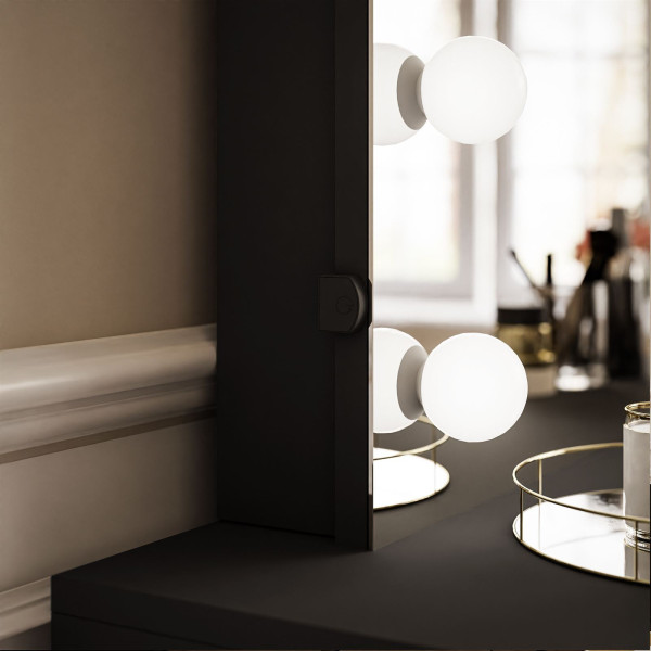 Toaletka BLANCO ELITE złoty/czarny połysk uchwyt kryształ