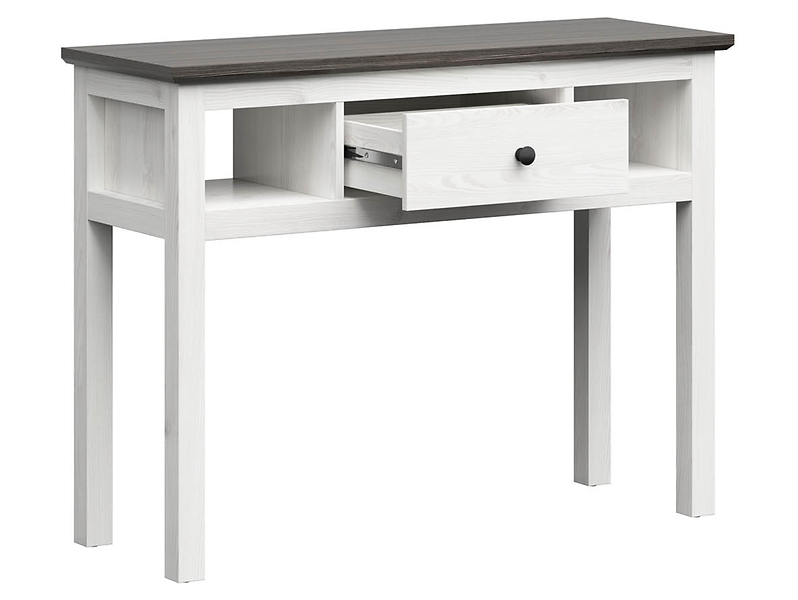 Toaletka Hesen 114 cm z szufladą i 2 półkami modrzew sibiu jasn