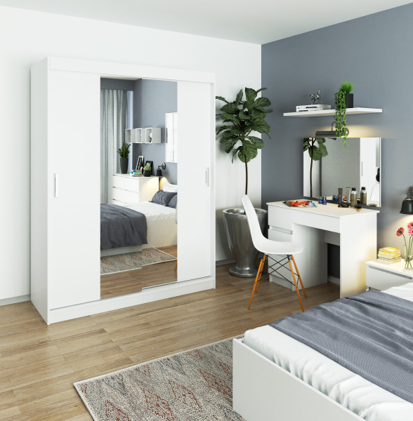 Toaletka Kosmetyczna Z Lustrem T-6/Sl 900X600 Prawa Biała