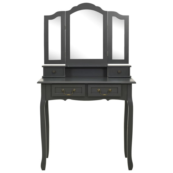 Toaletka Szary Drewno vidaXL