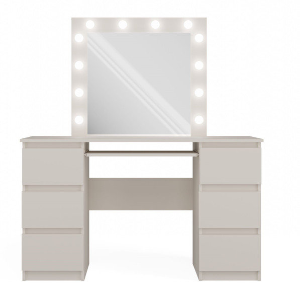 Toaletka kosmetyczna lustro Marina biurko Kuba kaszmir beż