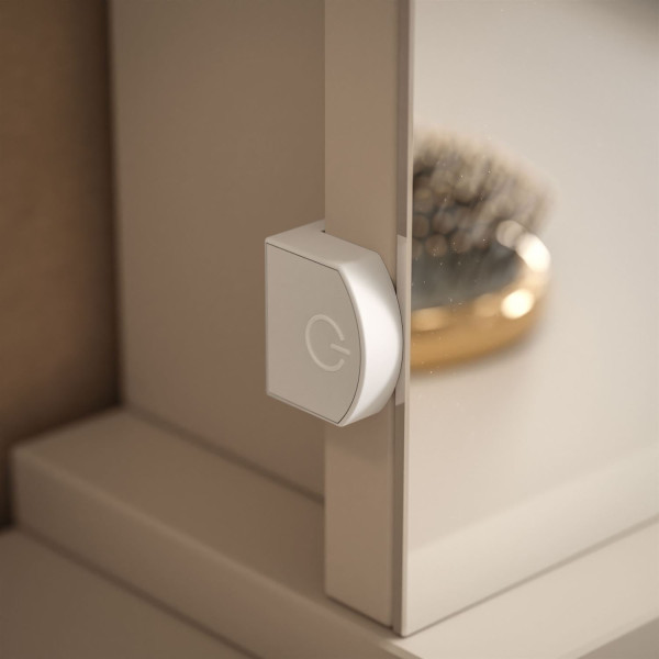 Toaletka MADA ELITE II z lustrem i oświetleniem kaszmir/kaszmir połysk