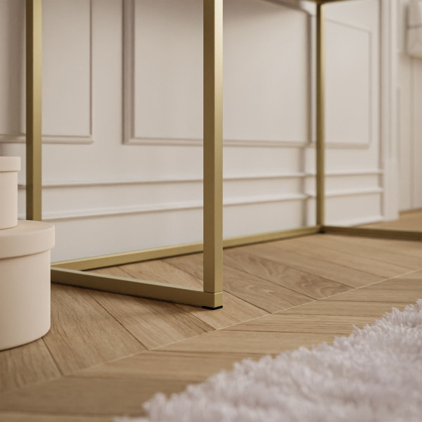 Toaletka BLANCO ELITE złoty/czarny połysk uchwyt kryształ