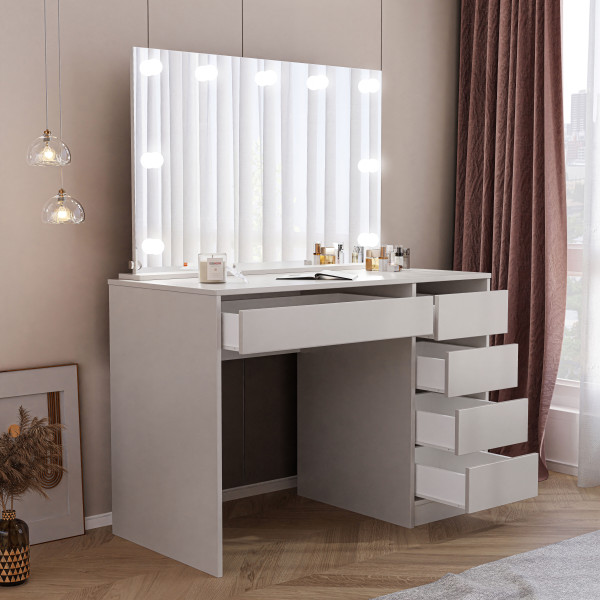 Toaletka z lustrem i szufladami