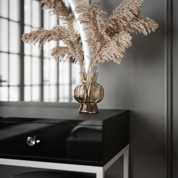 Toaletka QUINNIE biała uchwyt lustro prawe