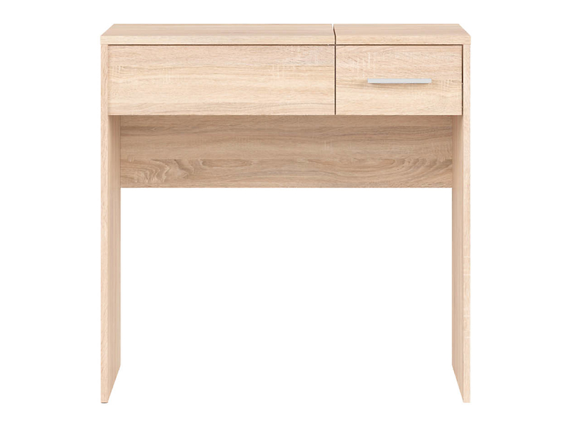 Toaletka Nepo Plus 80 cm z szufladą schowkiem i lustrem dąb sonoma