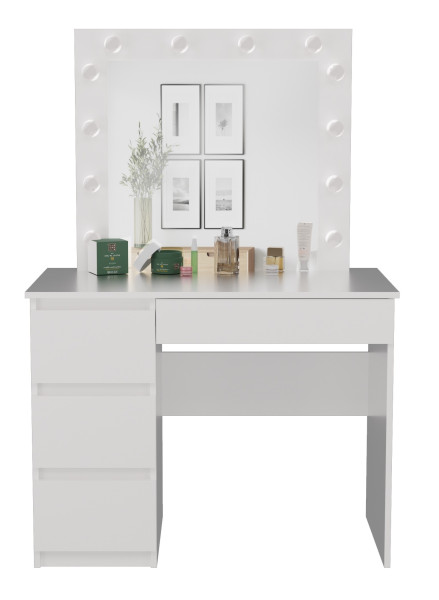 Toaletka kosmetyczna lustro Marina biurko Mijas lewe biel