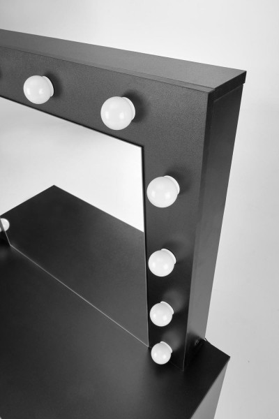 Toaletka z lustrem Sybilla czarna