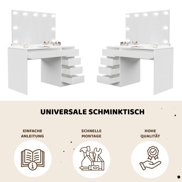 Toaletka z lustrem i szufladami