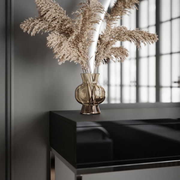 Toaletka QUINNIE biała push lustro lewe