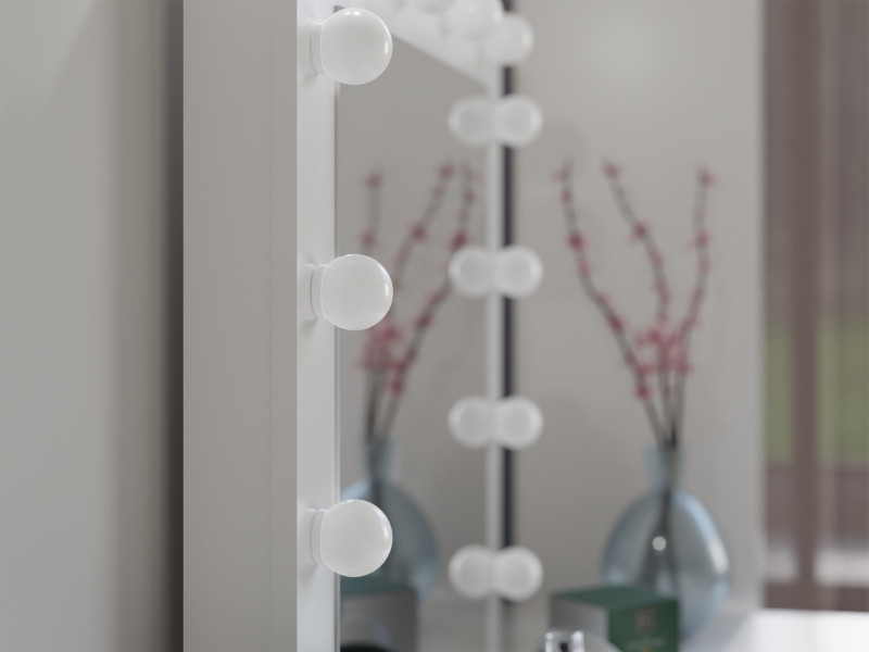 Toaletka kosmetyczna lustro Marina biurko Kuba kaszmir beż