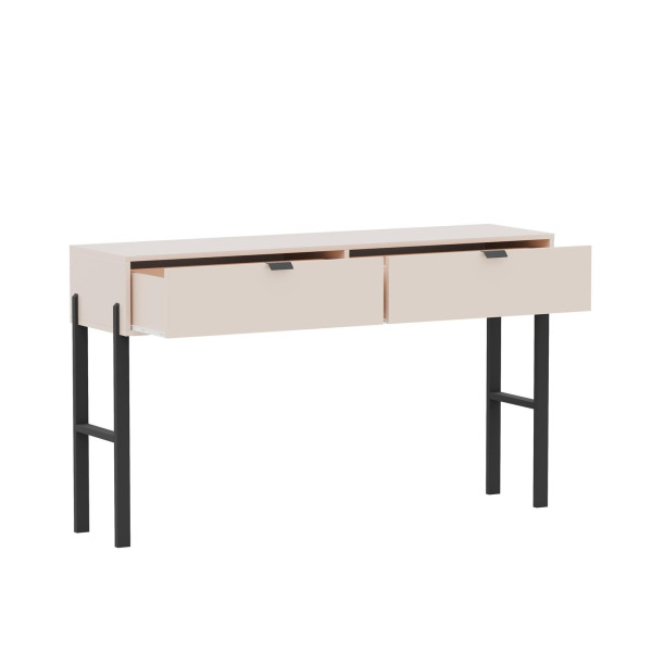 Nowoczesna toaletka CALMA z szufladami do sypialni beż piaskowy