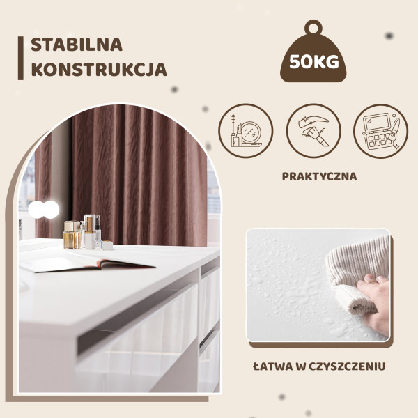 Toaletka z lustrem i szufladami