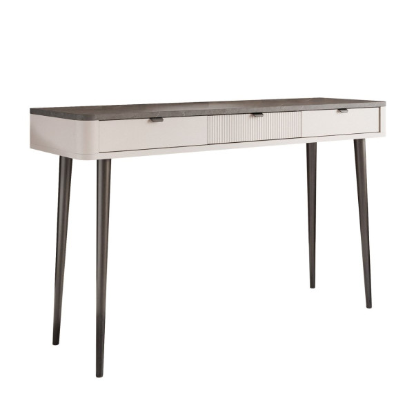 Toaletka NAVANI 130 cm z szufladami w kolorze kaszmirowym/szary kamień