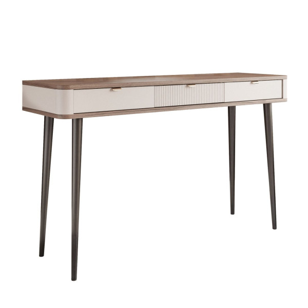 Toaletka NAVANI 130 cm z szufladami w kolorze kaszmirowym/szary kamień