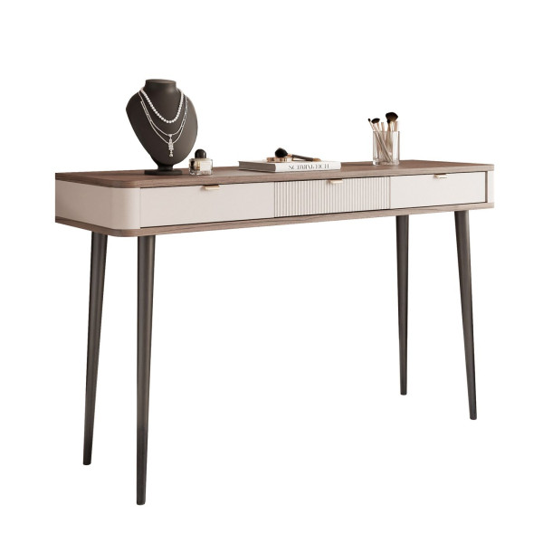 Toaletka NAVANI 130 cm z szufladami w kolorze kaszmirowym/szary kamień