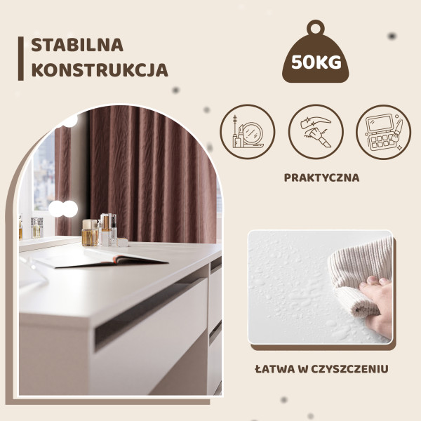 Toaletka z lustrem i szufladami