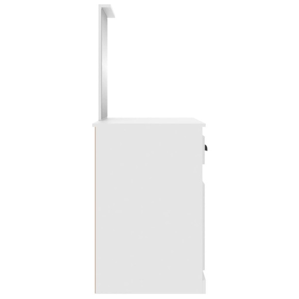 Toaletka z lustrem, szary dąb sonoma, 90x50x132,5 cm