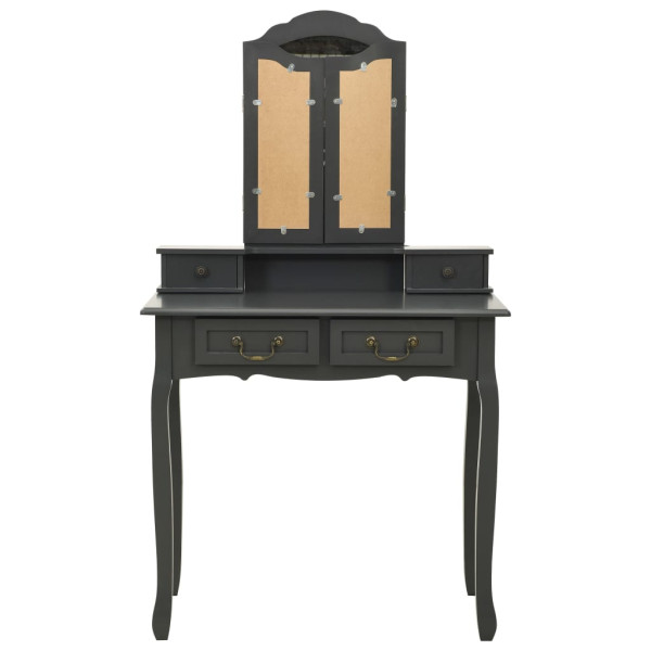 Toaletka Szary Drewno vidaXL