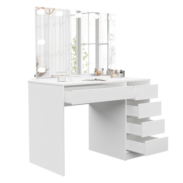 Toaletka z lustrem i szufladami