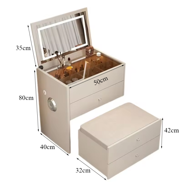 Nowoczesna toaletka SMART kosmetyczna szafka nocna 50cm