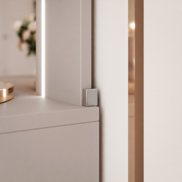 Toaletka z lustrem i oświetleniem ELENA w kolorze kaszmirowym