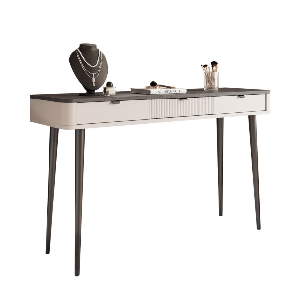 Toaletka NAVANI 130 cm z szufladami w kolorze kaszmirowym/szary kamień