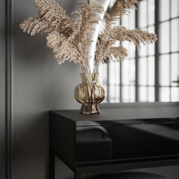 Toaletka QUINNIE biała push lustro lewe