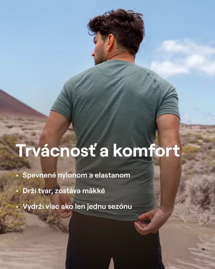 Krátkorukávové tričko z jemnej merino vlny.