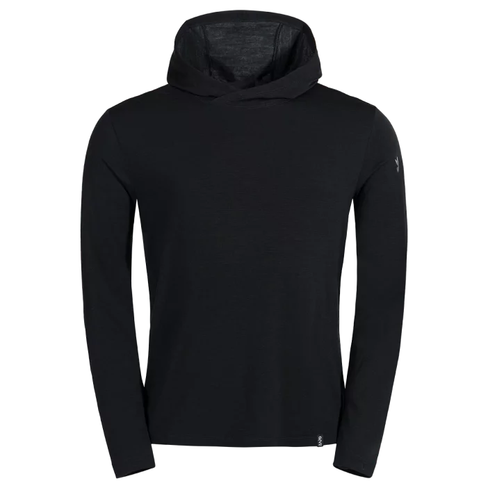 Voľná mikina z merino vlny so slučkami na palce a kapucňou