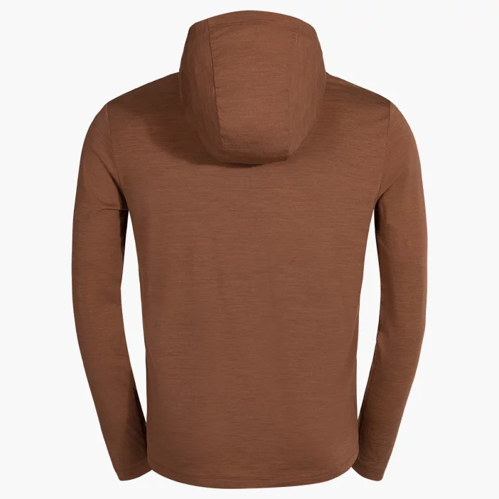 Voľná mikina z merino vlny so slučkami na palce a kapucňou