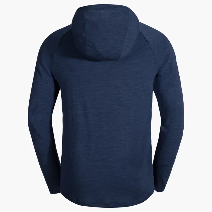 Voľná mikina z merino vlny so slučkami na palce a kapucňou