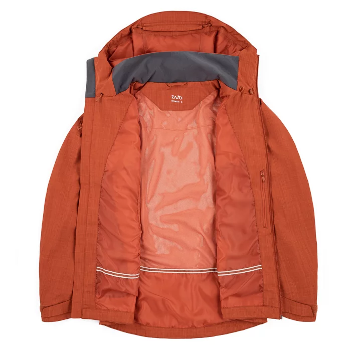 Nepremokavá bunda s priedušnými vlastnosťami.