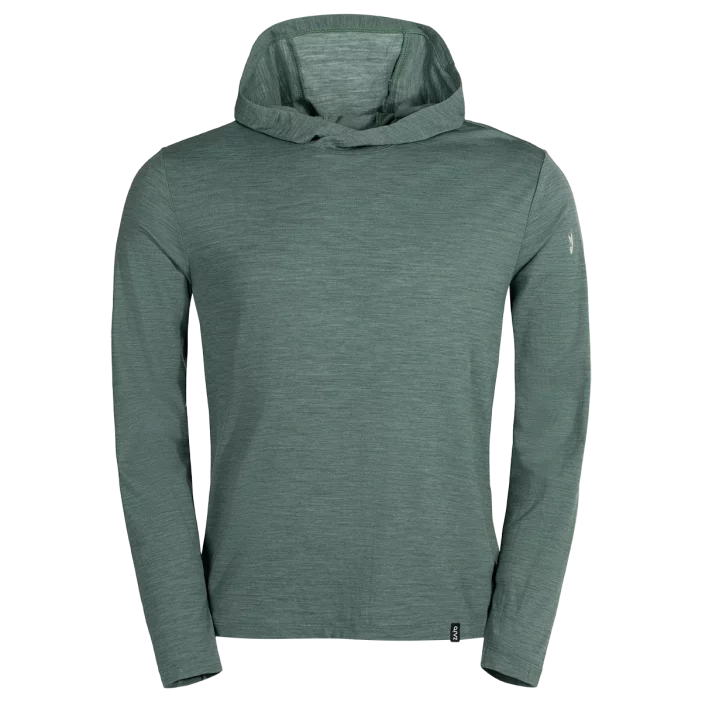 Voľná mikina z merino vlny so slučkami na palce a kapucňou