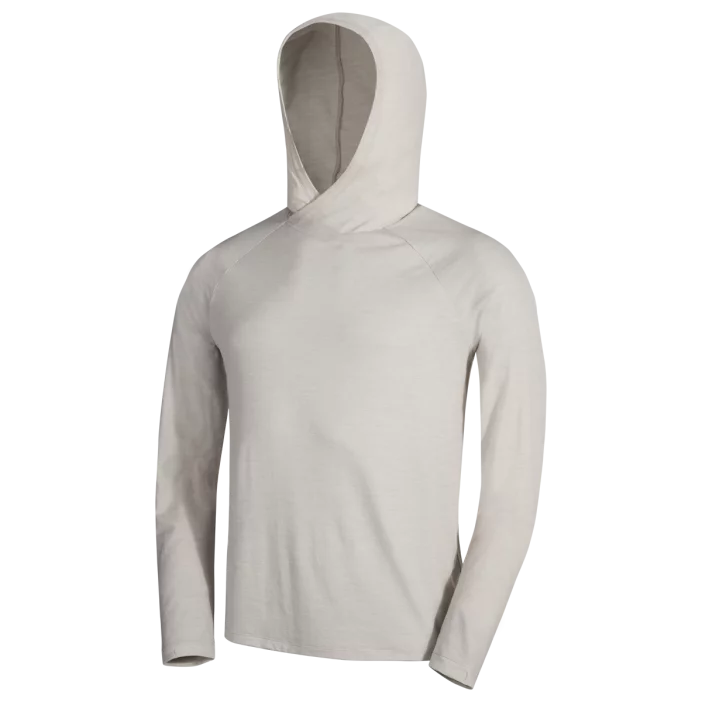 Voľná mikina z merino vlny so slučkami na palce a kapucňou