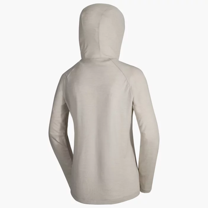 Voľná mikina z merino vlny so slučkami na palce a kapucňou