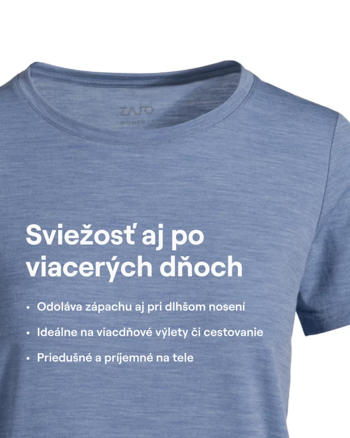 Voľné tričko s átkymi rukávmi z prvotriednej merino vlny