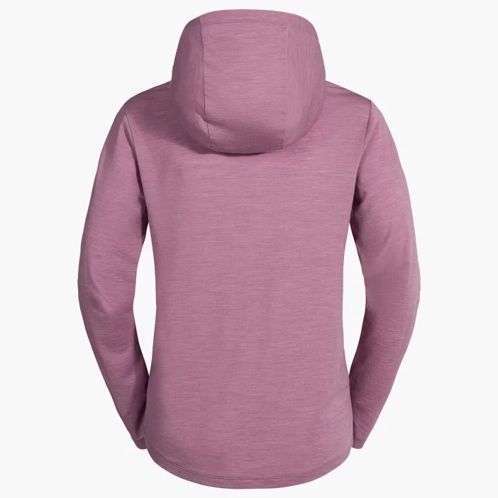 Voľná mikina z merino vlny so slučkami na palce a kapucňou