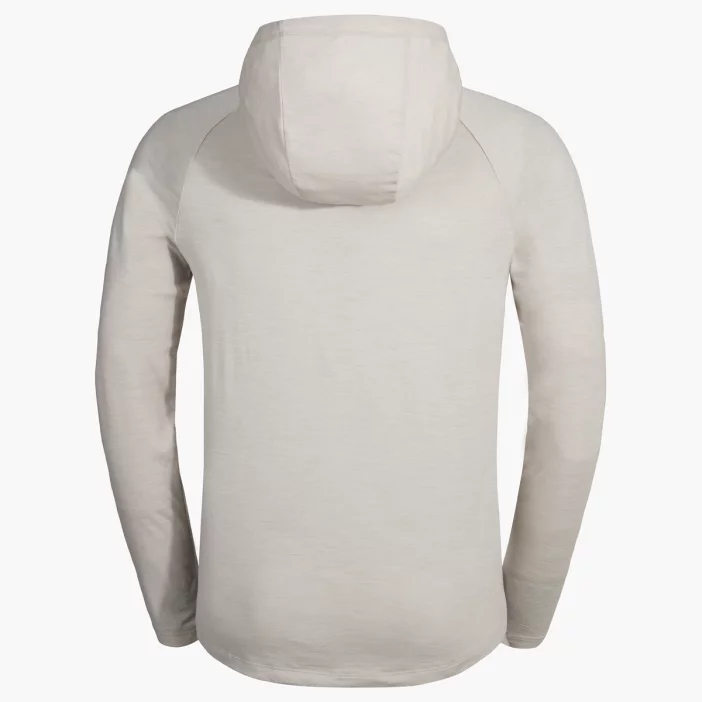 Voľná mikina z merino vlny so slučkami na palce a kapucňou