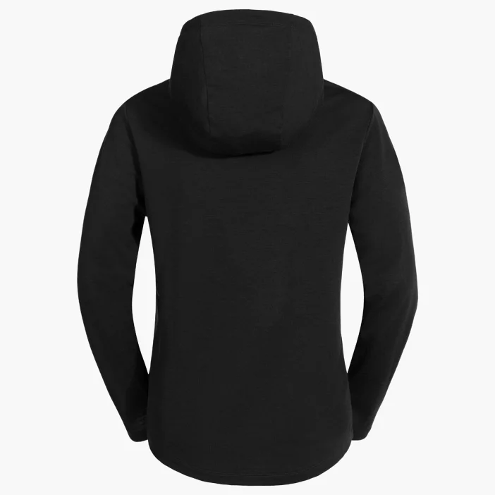 Voľná mikina z merino vlny so slučkami na palce a kapucňou